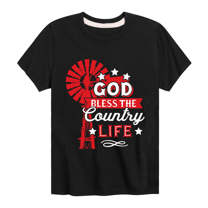 God Bless The Country LifeYouth Short Sleeve Tee