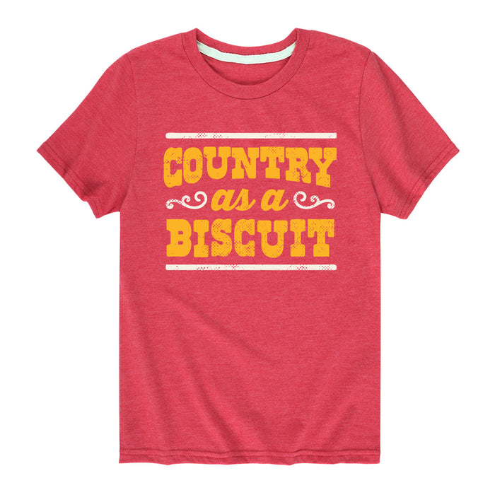 Country As A Biscuit Kids Short Sleeve Tee