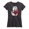 Vintage Valentine Cat Ladies Short Sleeve Classic Fit Tee