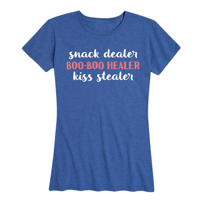 Snack Dealer Boo Boo Healer Kiss Stealer - Women's Short Sleeve T-Shirt