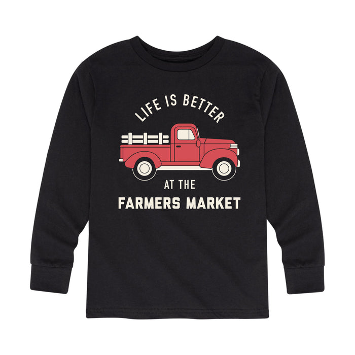 Life Is Better At The Farmers Market Kids Long Sleeve Tee