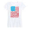 Tie Dye Flag Ladies Short Sleeve Classic Fit Tee