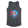 Tie Dye Smiley Face Rwb Womens Racerback Tank