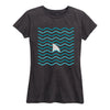 Waves With Shark Fin - Women's Short Sleeve T-Shirt