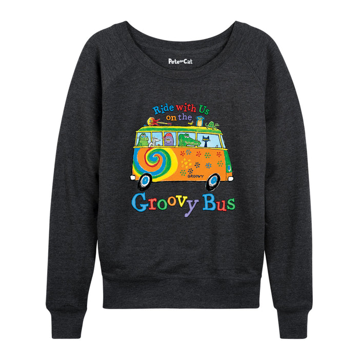 Pete The Cat™ Groovy Bus Womens French Terry Pullover