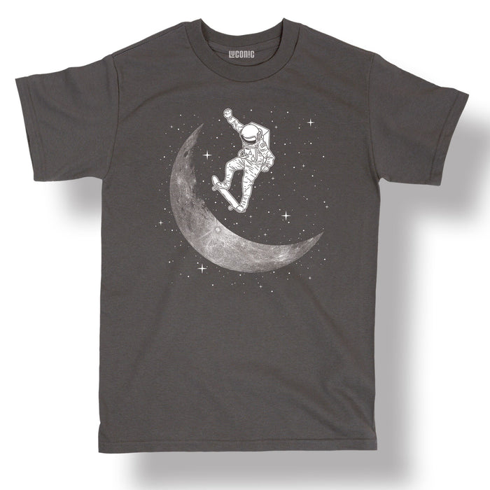 SPACE Moon Skateboard Astronaut Men's Short Sleeve T-Shirt
