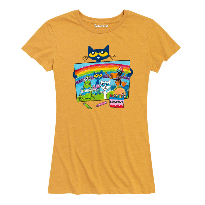 PTC Pete Crayon Drawing Womenss Short Sleeve Classic Fit Tee
