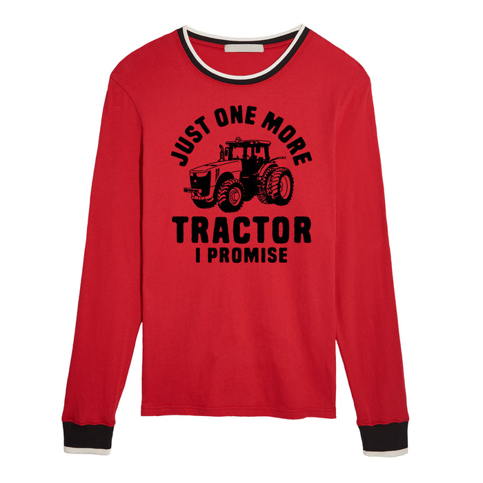 Just One More Tractor - JUNK FOOD Adult Long Sleeve Ringer Tee