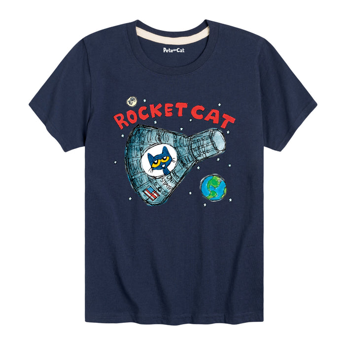 Ptc Rocket Cat Kids Short Sleeve Tee