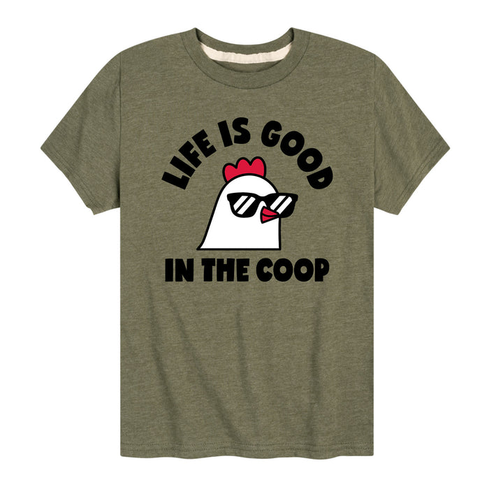 Life Is Good In The Coop Kids Short Sleeve Tee