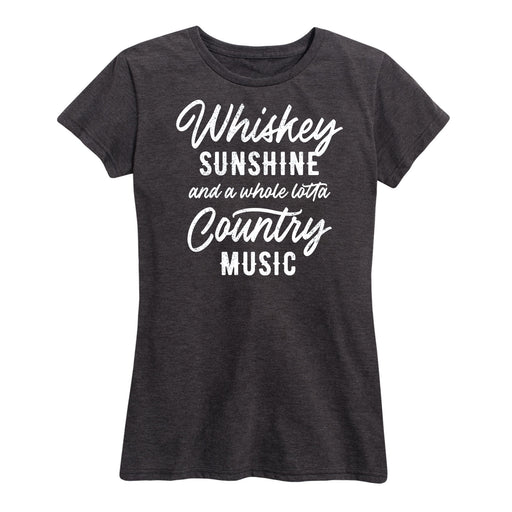 Whiskey Sunshine Country Music - Womens T-Shirt