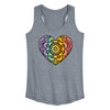 Rainbow Mandala Heart Womens Tank