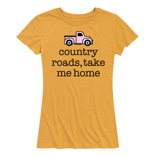 Country Roads Take Me Home Small Center Chest Hit Womens Tee