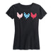 Red White Blue Chickens Womens Tee
